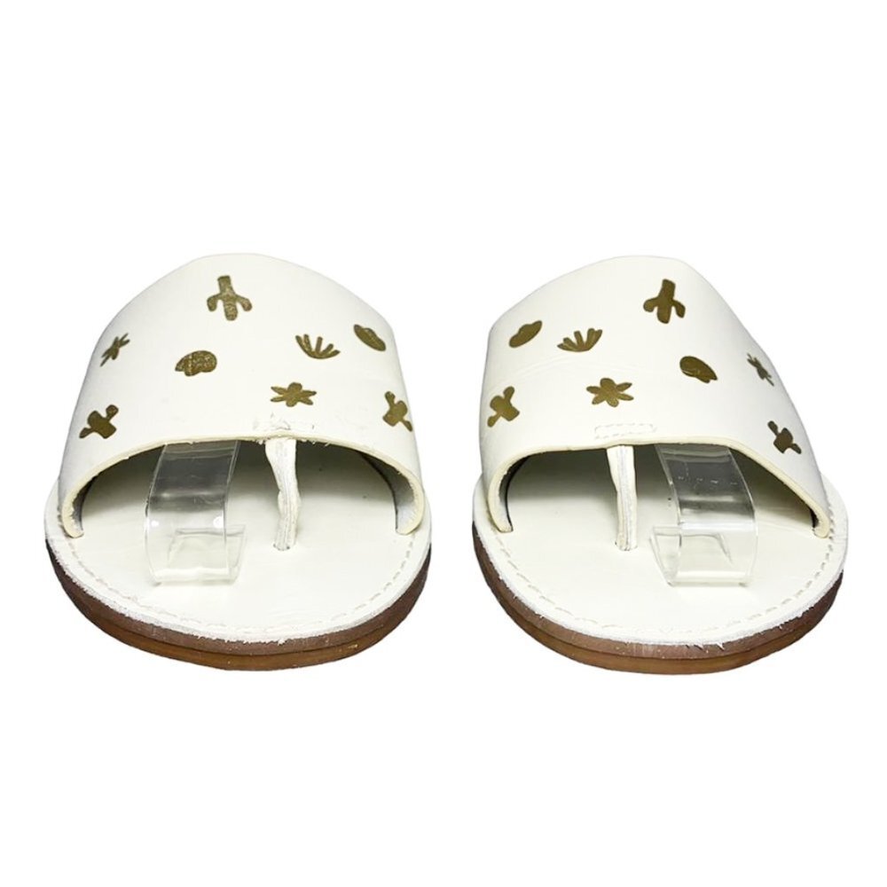 MADEWELL Cactus Print Leather Thong Slides - Picture 4 of 8